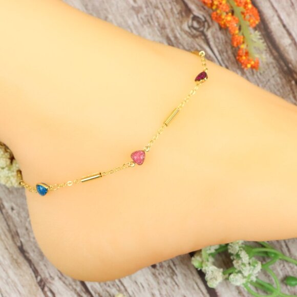 Dainty Anklet for Women – Elegant Everyday Jewelry & Perfect Gift | MLCRC2042 - Picture 3 of 10